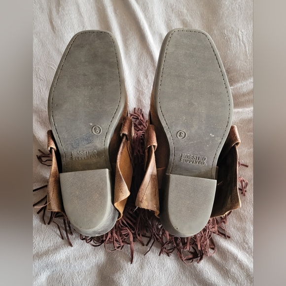 Hand detailed Mossimo Supply Co. Brown Cowgirl boots with 2 sets of boot cuffs. - Picture 9 of 9